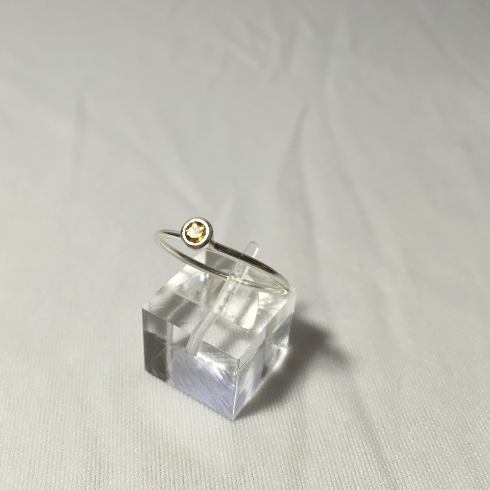 Silpada November Birthstone Ring .925 SS & Citrine